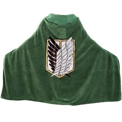 Image of FUJIAXIANG attack aot on titan eren yeager cosplay blanket Official License