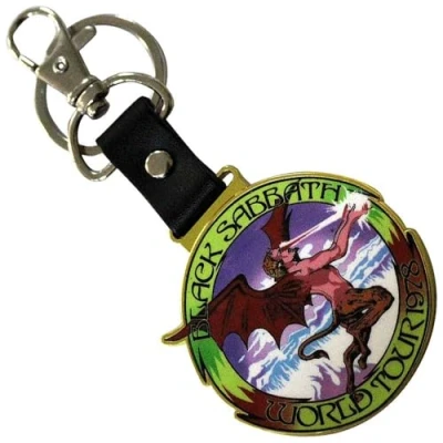 Image of Rock Off officially licensed products Black Sabbath World Tour 1978 Keyring Keychain One Size