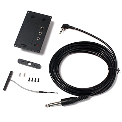 Image of Alnicov Electric Violin Silent EQ Pickup Piezo，with Headphone and Plug Hole Cable Set for Parts