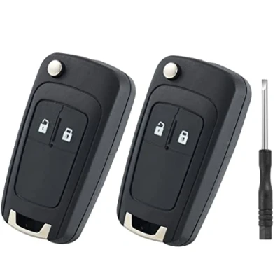 Image of Betterher 2pcs Car Key Fob Case 2 Buttons Remote Control Replacements compatible for Opel Vauxhall Buick Astra Insignia Vectra Chevrolet Captiva Orlando Cruze Aveo Spark