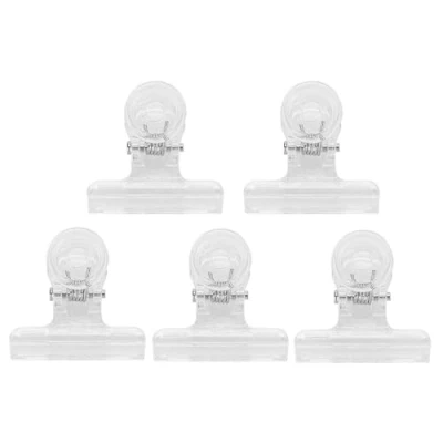 Image of Nail Tips Clips, 5pcs C Curve Pinching Clips Extension Multi functional Art Accessories for DIY Building (Transparent)