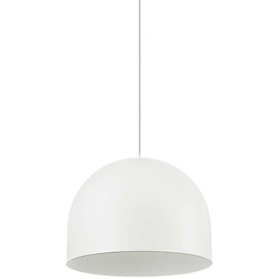 Image of Tall 1 Light Dome Ceiling Pendant White