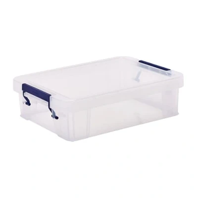 Image of BANKERS Box Storage 2.3L (10 Pack) BPA Free, Stackable Plastic Organizer with Clip Lock Lid, Impact Resistant &amp; Fully Recyclable for Home Office Supplies