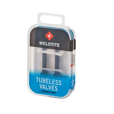 Image of Weldtite Tubeless Valves Kit Presta 55mm Mountain Road Bikes Pair