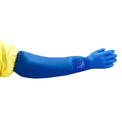 Image of Ansell AlphaTec 23 201 Work Gloves in PVC, Food Approved, Dexterity and Flexibility at Low Temperatures, Dipped Rough Finish for Enhanched Grip, Size 10/XL (6 Pairs)