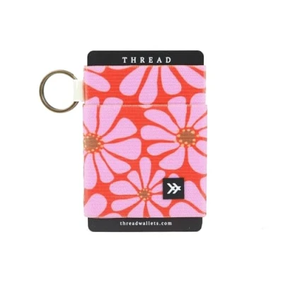 Image of Thread Wallets Ultra Slim Card Holder Wallet for Men &amp; Women Minimalist Small Women, Red/Pink, One Size, Minimalist, Standard
