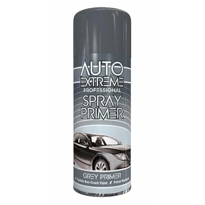 Image of AlezyB 6 x Auto Extreme Grey Primer Spray Paint 400ml Professional Quality, Perfect Finish Multipurpose Aerosol for Cars, Bikes,Vans, Metal, Wood