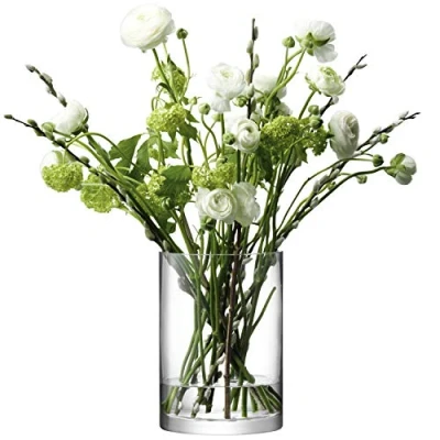 Image of LSA Column Vase/Candleholder H24 x Ø17cm Clear 1 unit Handmade Glass CO28