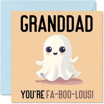 Image of Birthday Cards for Grandad Fa Boo Lous Funny Happy Card from Grandson Granddaughter, Gifts, 145mm x Joke Greeting Men Him