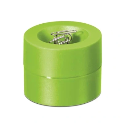 Image of MAUL magnetic paperclip holder, Ø 73mm, H66mm, Light Green