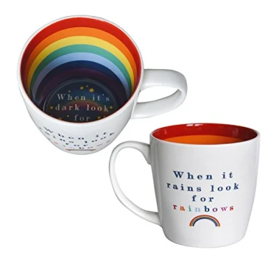 Image of Two Up Down Inside Out Rainbows Mug Pattern and