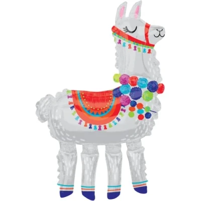Image of amscan 3907801 Llama Foil Airwalker Balloon 38&quot; (96Cm) X 58&quot; (147Cm) P93