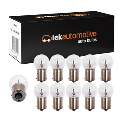 Image of Tek Automotive 316 6V 18W BA15S Brake Tail Indicator Reverse Fog Light Bulbs Box of 10