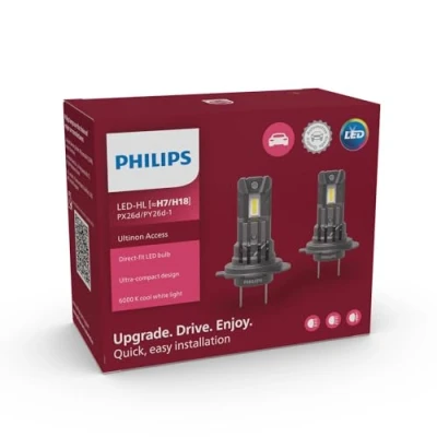 Image of Philips Ultinon Access LED car headlight bulb (H7), ultra compact direct fit, 80%, 6.000K, set of 2