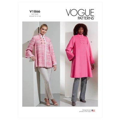 Image of Vogue Patterns V1866A5 Misses Jacket A5 (6 8 10 12 14)