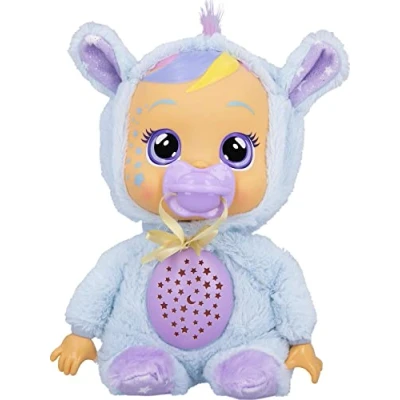 Image of CRY BABIES Goodnight Starry Sky Jenna / Sleepy Time Baby doll with LED Lights tears, Lullabies and Star Projector Night Light Bedtime for Kids 18M+ age