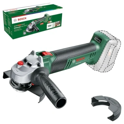 Image of Bosch Cordless Small Angle Grinder UniversalGrind 18V 75 (Without Battery; 18 Volt System; for Grinding, Cutting, Brushing and Sanding of Various Materials; 125mm Diameter; in Carton Packaging)