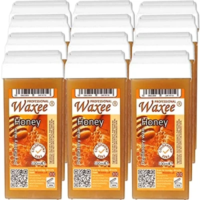 Image of roll on wax cartridge 100ml roller Natural HONEY WAXEE (12 x cartridge)