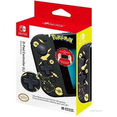 Image of Nintendo Switch D Pad Controller (L) Pokemon: Black &amp; Gold Pikachu (Nintendo Switch)