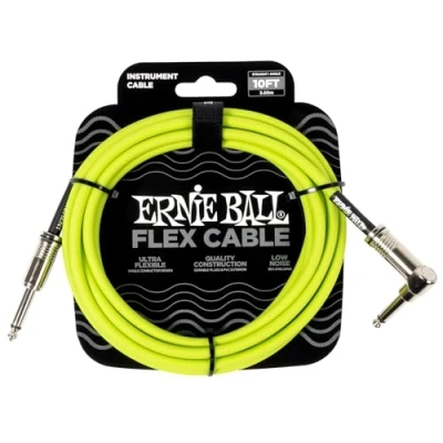 Image of Flex Instrument Cable Straight/Angle 10ft Green