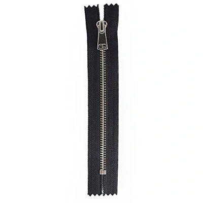 Image of Metal No.5 Black Colour Nickel Free Zip #5 Zipper Closed End, 7 inch 18 cm (Closed End)