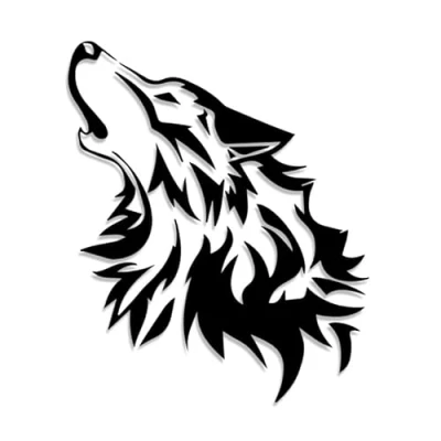 Image of Decus Wolf XL 0222 (black) // Sticker OEM JDM Style Vinyl Transfer