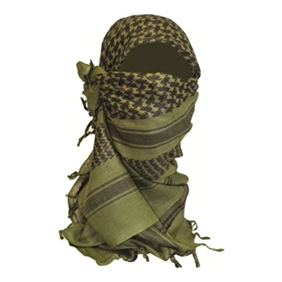 Image of Highlander Mens Protective SAS Army Military Desert Tactical Neck Head Wrap Combat Sun Hat Scarf Green Shemagh