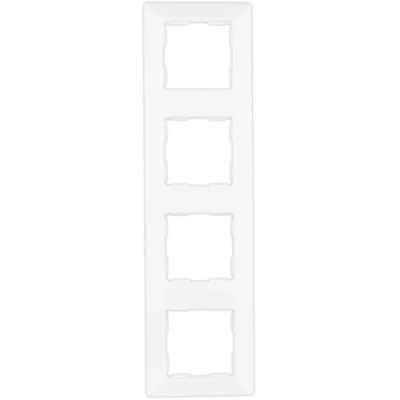 Image of REV 0236890206 Quadro 4 Way Socket, Frame Light Switch, etc, White, fach