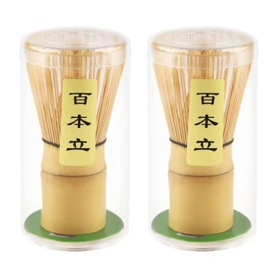 Image of 2 PCS Handcrafted Bamboo Matcha Whisk, Chase, Traditional Japanese Chasen Stirrer, Authentic Tea Ceremony Tool