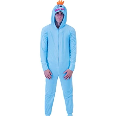 Image of Rick and Morty Mr. Meeseeks Onesie with Butt Flap (X Large)