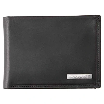 Image of Quiksilver Lead Acktor Tri Fold Leather Wallet Men L Black