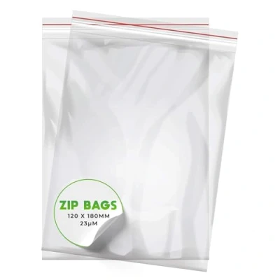 Image of V1 Trade Zip Bags Set of 100 x 200 mm Robust Ziplock Resealable for Better Organisation Plastic Lockable