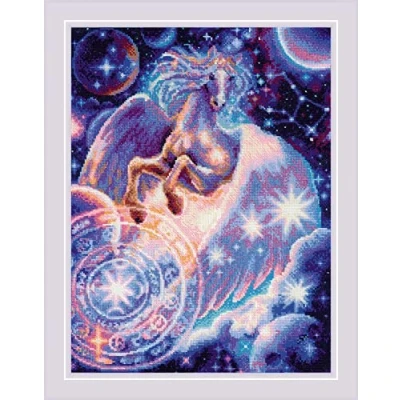 Image of RIOLIS Counted Cross Stitch Kit 11.75&quot;X15.75&quot; Pegasus Constellation (14 Count)