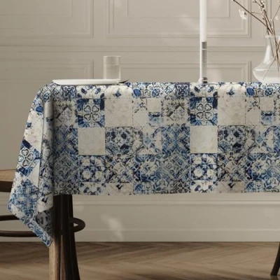 Image of Home Direct Stain Resistant Spill Proof Water Repellent Extra Large Rectangular Fabric Tablecloth Table Cover Cloth 140x240cm 55&quot;x94&quot;