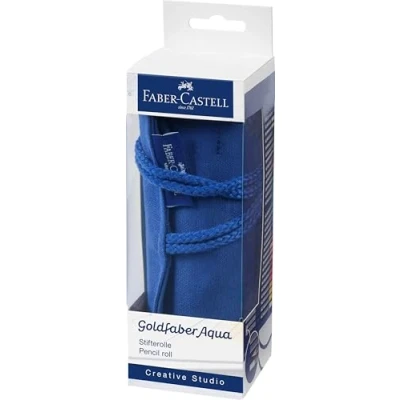 Image of Faber Castell Creative Studio Goldfaber Aqua Watercolour Pencil, Multicoloured (Set Of 30) Pencil Roll 30, For Art, Craft, Drawing, Sketching, Home, School, University, Colouring