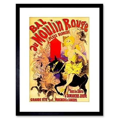 Image of Wee Blue Coo Ad Moulin Rouge Dancers Photo Framed Wall Art Print