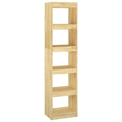 Image of vidaXL Solid Pinewood Book Cabinet/Room Divider Home Living Room Office Partition Privacy Screen Storage Cabinet Shelf Bookcase Organiser