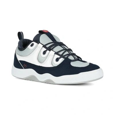 Image of és TWO NINE 8 Unisex Trainers, Size: 9, Navy/white Leather and textile