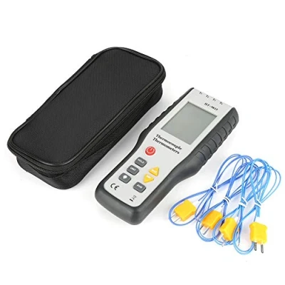 Image of HT 9815 Sensor Tester 4 Channel Thermocouple Instant Read Thermometer Meter with Probe for Mechanical Industrial