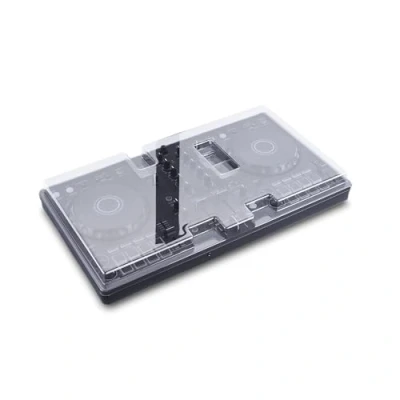 Image of Decksaver LE Cover for Pioneer DJ DDJ FLX4 Super Durable Polycarbonate Protective lid in Smoked Clear Colour, Made The UK DJs&#039; Choice Unbeatable Protection