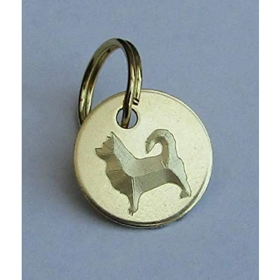 Image of Paradise Pets PERSONALISED SOLID BRASS 20MM 3D LONG HAIRED CHIHUAHUA DOG ID TAG ENGRAVED FREE TICK GIFT MESSAGE BOX TO ENTER ENGRAVING DETAILS