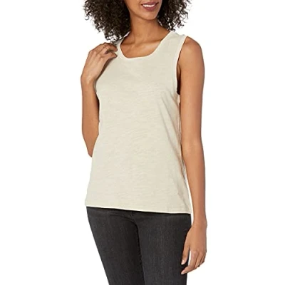 Image of The Drop Women&#039;s Nicole Crew Neck Muscle Tank Top, Sand, XL
