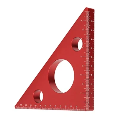 Image of Aluminum Alloy Woodworking Triangle Ruler Precious Carpentry Square Diy Right Angle