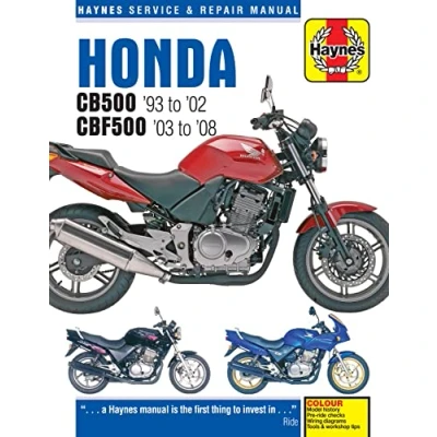 Image of Honda CB500 (93 02) &amp; CBF500 (03 08) Haynes Repair Manual (Paperback)