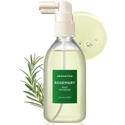 Image of AROMATICA Rosemary Root Enhancer 3.38oz / 100ml Scalp Serum with Oil for hair growth Itchy Treatment Dandruff And Oily Moisturizer water