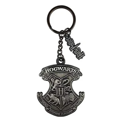 Image of Groovy Uk Hogwarts Keyring, One Size, Black/Grey/Silver
