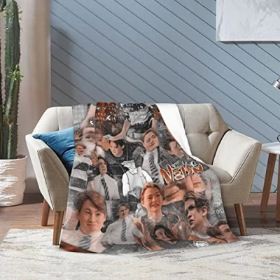 Image of Huaaiwangy Throw Blanket Kit Actor Connor Ultra Soft Flannel Fleece Lightweight Blankets Warm Air Conditioning For Couch Sofa Bed 80x60 Inch