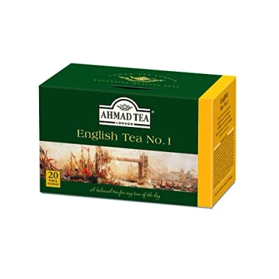 Image of Ahmad Tea Black English No.1 20 Teabag Sachets 1 Pack