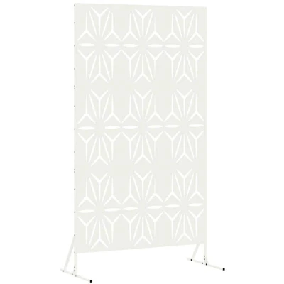 Image of vidaXL Privacy Screen White 100x50x180 cm Steel