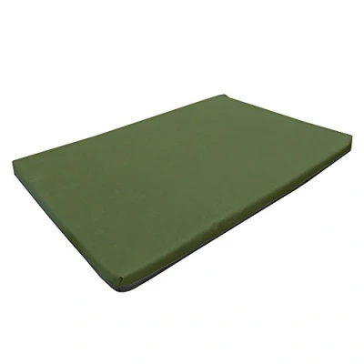 Image of CAROUSEL Medium Waterproof Orthopaedic Rectangle Memory Foam Dog Bed/Travel Mat Green 82cm x 52cm 5cm